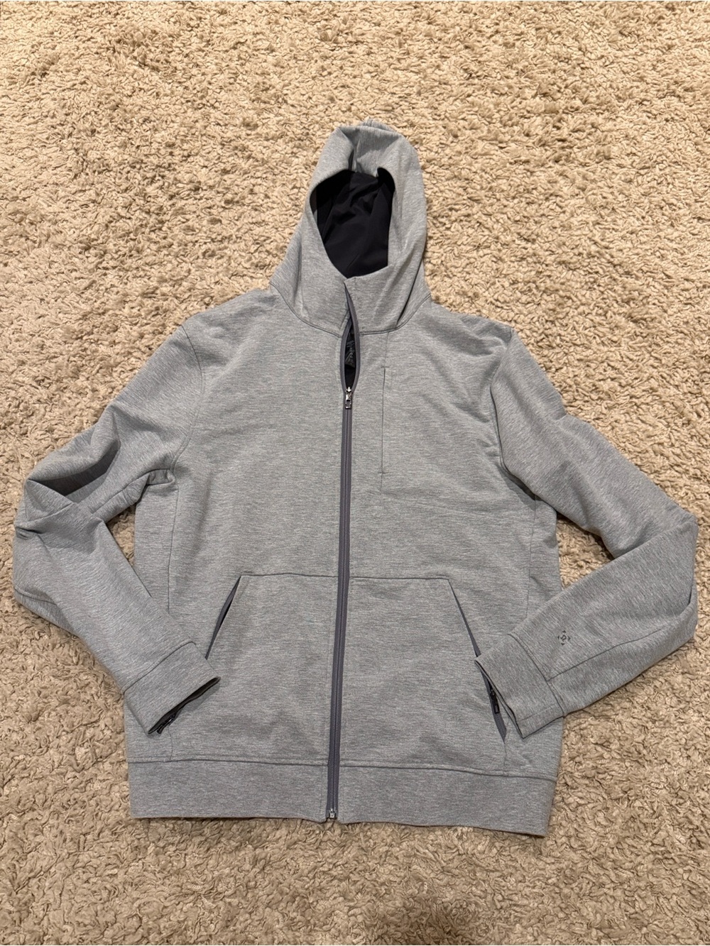 Lululemon Men’s City Sweat Zip Hoodie Heathered Medium Grey